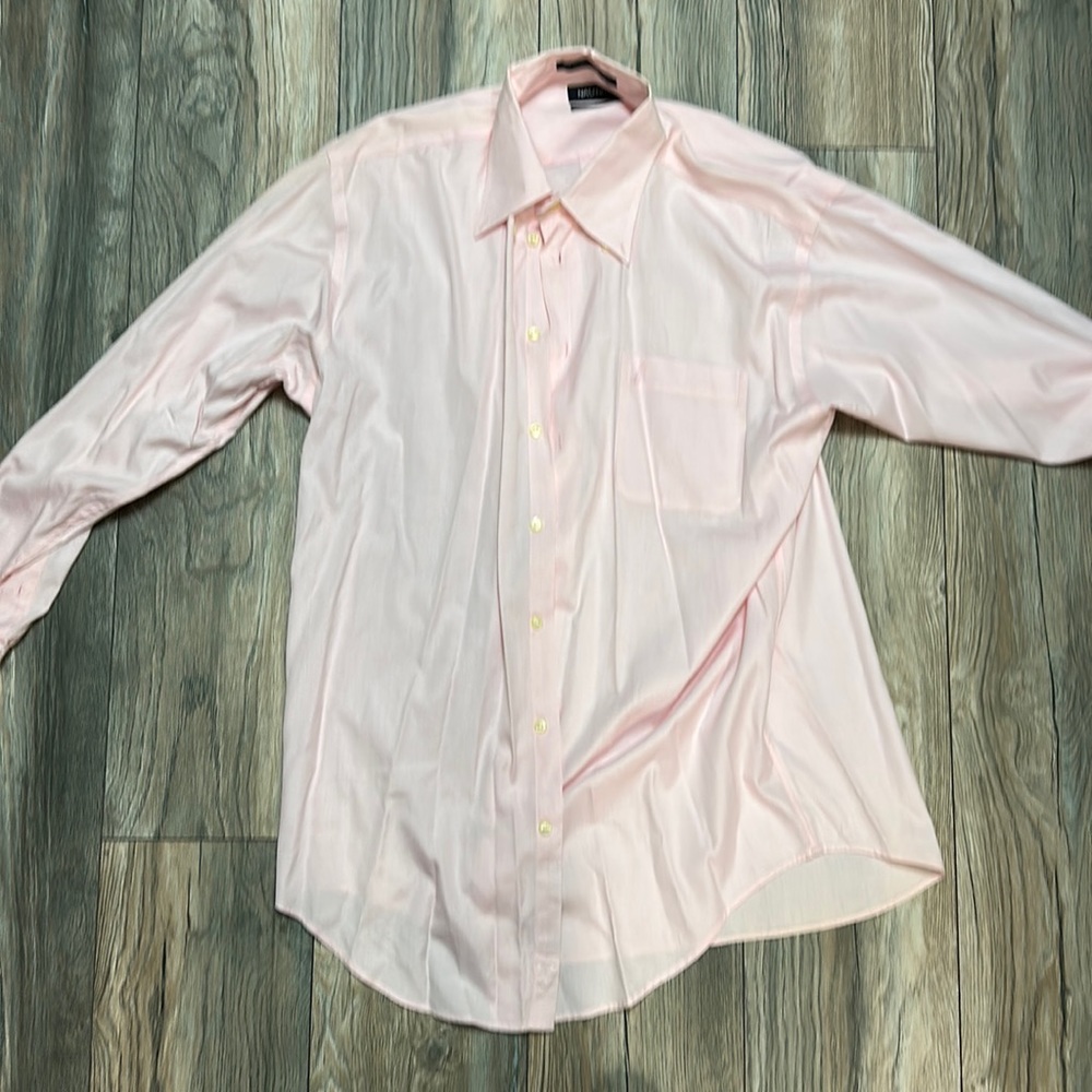 Nautica Dress Shirt Pink 80’s 2 Ply Button Up 16 34/35